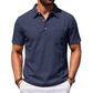 Men's Cotton Linen Short Sleeve Collared Shirt | Breathable, Casual Chic, Summer Essential! 👕☀️