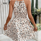 Abstract Print Halter Neck A-Line Dress | Slimming Waist, Flowy Elegance, Summer Chic! 👗✨