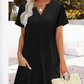 Women's Casual Loose Short Sleeve Dress | Stylish Comfort, Pockets Included! 👗✨