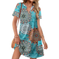 Women's Casual Loose Short Sleeve Dress | Stylish Comfort, Pockets Included! 👗✨