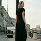 Women's V-Neck Wide-Leg Jumpsuit with Button Detail - Office to Evening