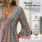 Women's Bohemian Print V-Neck Mini Dress