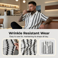 Men's Short Sleeve Retro Geometric Knit Shirt