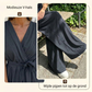Casual V-Neck Tie-Waist Wide-Leg Jumpsuit for Women