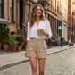 ✨ NEW! Women's High-Waist Cargo Shorts