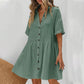 ✨ SALE! Shirt Neck Button Midi Dress