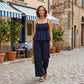💖 NEW! Women's Smocked Peplum Top & Wide-Leg Pants Set