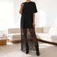 ✨ New Arrival! Modern Layered Tee Dress with Lace - Effortlessly Chic! ✨