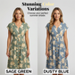 ✨ Spring/Summer Must-Have! V-Neck Floral Button-Down Midi Dress - Elegant & Chic! ✨