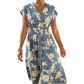 ✨ Spring/Summer Must-Have! V-Neck Floral Button-Down Midi Dress - Elegant & Chic! ✨