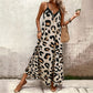 🐆 Limited Offer! Women's Leopard Print V-Neck Strap Dress - Wild & Elegant! 🐆