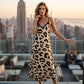 🐆 Limited Offer! Women's Leopard Print V-Neck Strap Dress - Wild & Elegant! 🐆