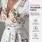 🌹 Vintage Rose Print V-Neck Maxi Dress - Romantic Elegance, Goddess Vibe! 🌹