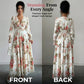 🌹 Vintage Rose Print V-Neck Maxi Dress - Romantic Elegance, Goddess Vibe! 🌹