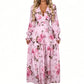 🌹 Vintage Rose Print V-Neck Maxi Dress - Romantic Elegance, Goddess Vibe! 🌹