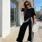 ✨ 50% OFF! Women's Striped Top & Wide-Leg Pants Set - Casual Chic Essential! ✨