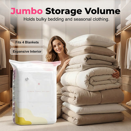 Press-to-Compress Vacuum Storage Bags | Space-Saving Solution