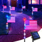 8 Solar American Flag Pathway Lights – Red, White & Blue Yard Glow for 250th Independence Celebration 🇺🇸✨