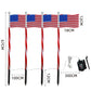 8 Solar American Flag Pathway Lights – Red, White & Blue Yard Glow for 250th Independence Celebration 🇺🇸✨