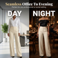 Women's Elegant Pleated Wide-Leg Suit Pants - High-Waist, Flowy & Versatile