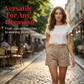 Women's High-Waist Pleated Shorts - Elegant, Comfy & Versatile