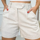 Women's High-Waist Pleated Shorts - Elegant, Comfy & Versatile