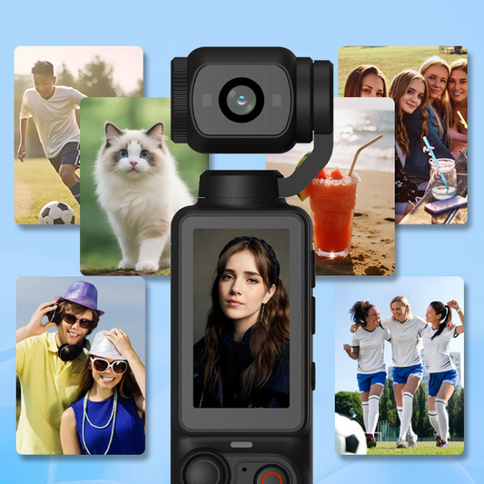 Pocket Gimbal Camera with 1.9" Screen - 1080P, 170° Wide-Angle, Vlog Essential