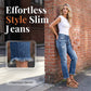 Women's Fashionable Slim-Fit Distressed Jeans