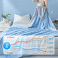 rivoneed Cooling Blanket, designed specifically for those who feel the heat—a lightweight, breathable, extra-long, double-sided sheet made of bamboo fiber rayon, offering comfortable bedding and making a great gift for spring.