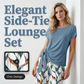 Women's Side-Tie Top & Patterned Pants Set