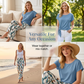 Women's Side-Tie Top & Patterned Pants Set