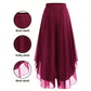 Women's asymmetrical chiffon pants with wide legs