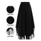 Women's asymmetrical chiffon pants with wide legs