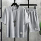 Men's Waffle Knit T-Shirt & Shorts Set