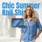☀️ Women's Short Sleeve Knit Button-Down Shirt | Soft, Breathable & Casual Chic 👚