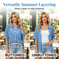 ☀️ Women's Short Sleeve Knit Button-Down Shirt | Soft, Breathable & Casual Chic 👚