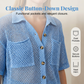 ☀️ Women's Short Sleeve Knit Button-Down Shirt | Soft, Breathable & Casual Chic 👚