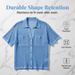 ☀️ Women's Short Sleeve Knit Button-Down Shirt | Soft, Breathable & Casual Chic 👚
