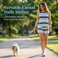 🌸 Women’s Sleeveless Peplum Top & High-Waist Shorts Striped Knit Set
