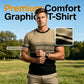🔥 Men's Modern Graphic Print Crew Neck T-Shirt – Casual Streetwear Cotton Blend Tee