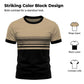 🔥 Men's Modern Graphic Print Crew Neck T-Shirt – Casual Streetwear Cotton Blend Tee