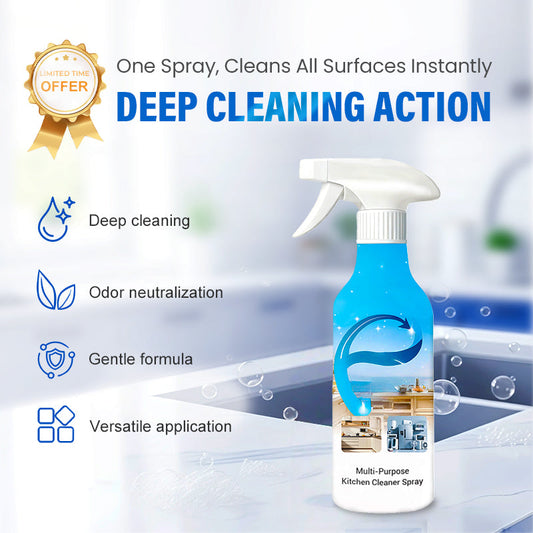 ✨ Multi-Purpose Kitchen Cleaner Spray – Powerful Stain Removal & Antibacterial Foam for Sparkling Surfaces