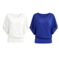 👚✨ Women's Premium Blend Fitted Blouse – Elegant Batwing Sleeve Banded Hem Tunic Top