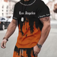 👕🔥 Men's Graphic Print T-Shirt & Shorts Set – Casual Streetwear Summer 2-Piece Outfit