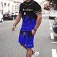 👕🔥 Men's Graphic Print T-Shirt & Shorts Set – Casual Streetwear Summer 2-Piece Outfit