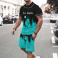 👕🔥 Men's Graphic Print T-Shirt & Shorts Set – Casual Streetwear Summer 2-Piece Outfit