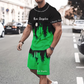 👕🔥 Men's Graphic Print T-Shirt & Shorts Set – Casual Streetwear Summer 2-Piece Outfit
