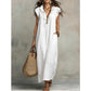 👗✨ Women's Casual Sleeveless V-Neck Ruffle Dress – Flowy Summer Maxi Dress with Pockets