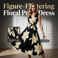 🌸 Women's Sleeveless Floral Print Dress – A-Line, Breathable & Figure-Flattering