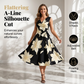 🌸 Women's Sleeveless Floral Print Dress – A-Line, Breathable & Figure-Flattering